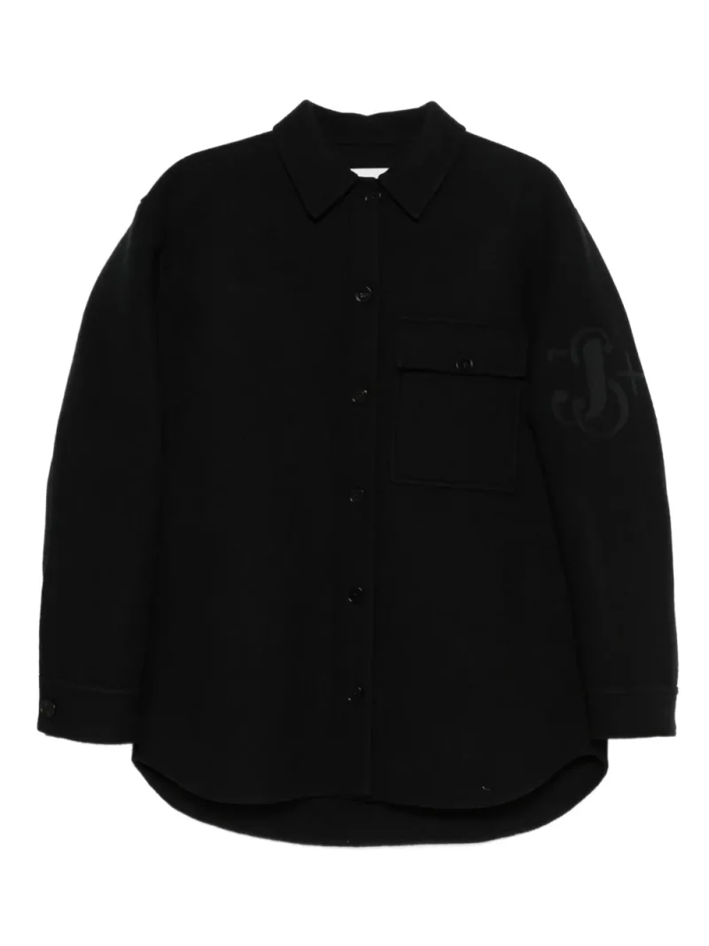 Jacheta JIL SANDER Logo-Motif negru