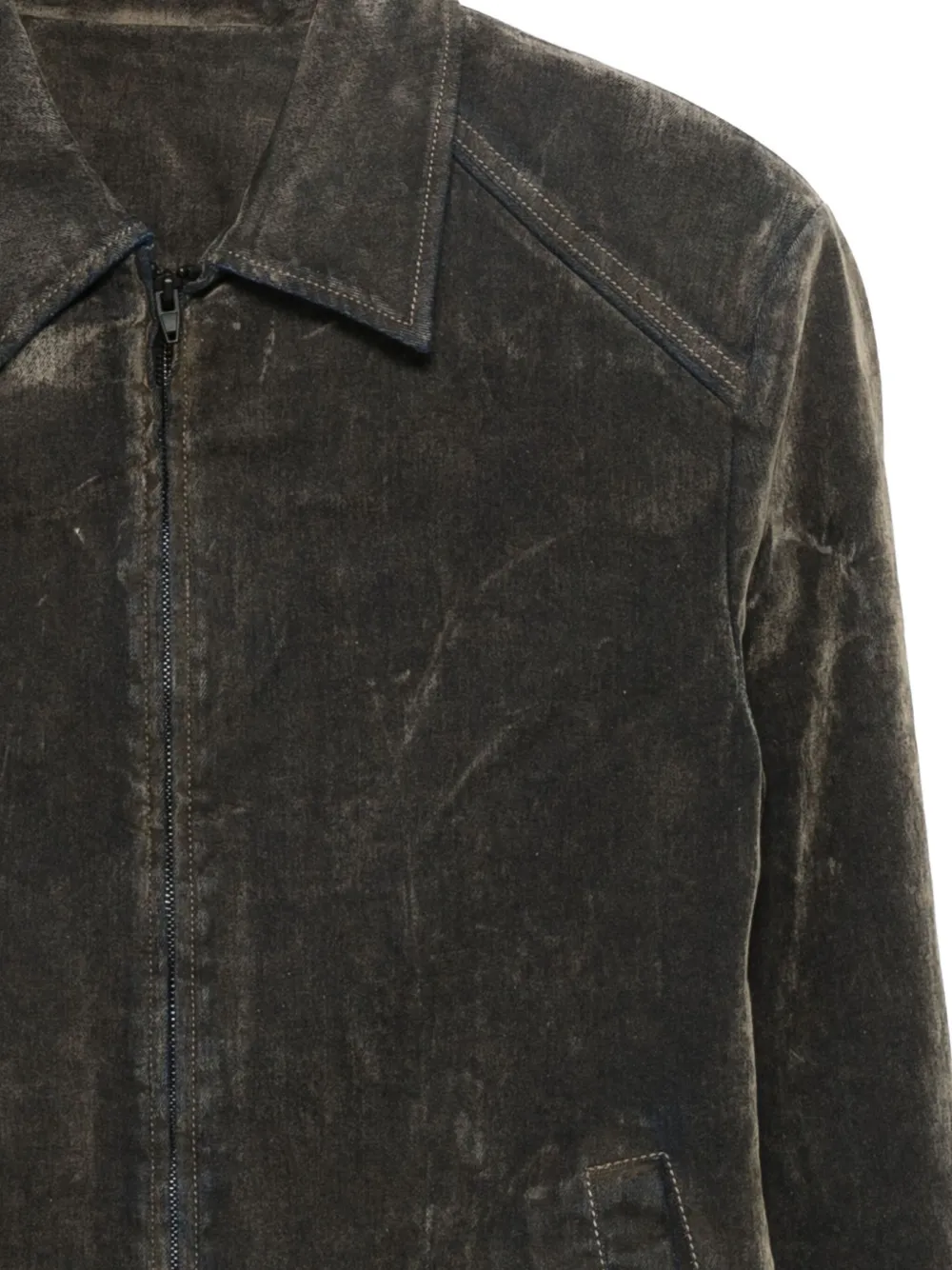 Jacheta Juun.J Zip-Fastening Cotton khaki - imagine 3