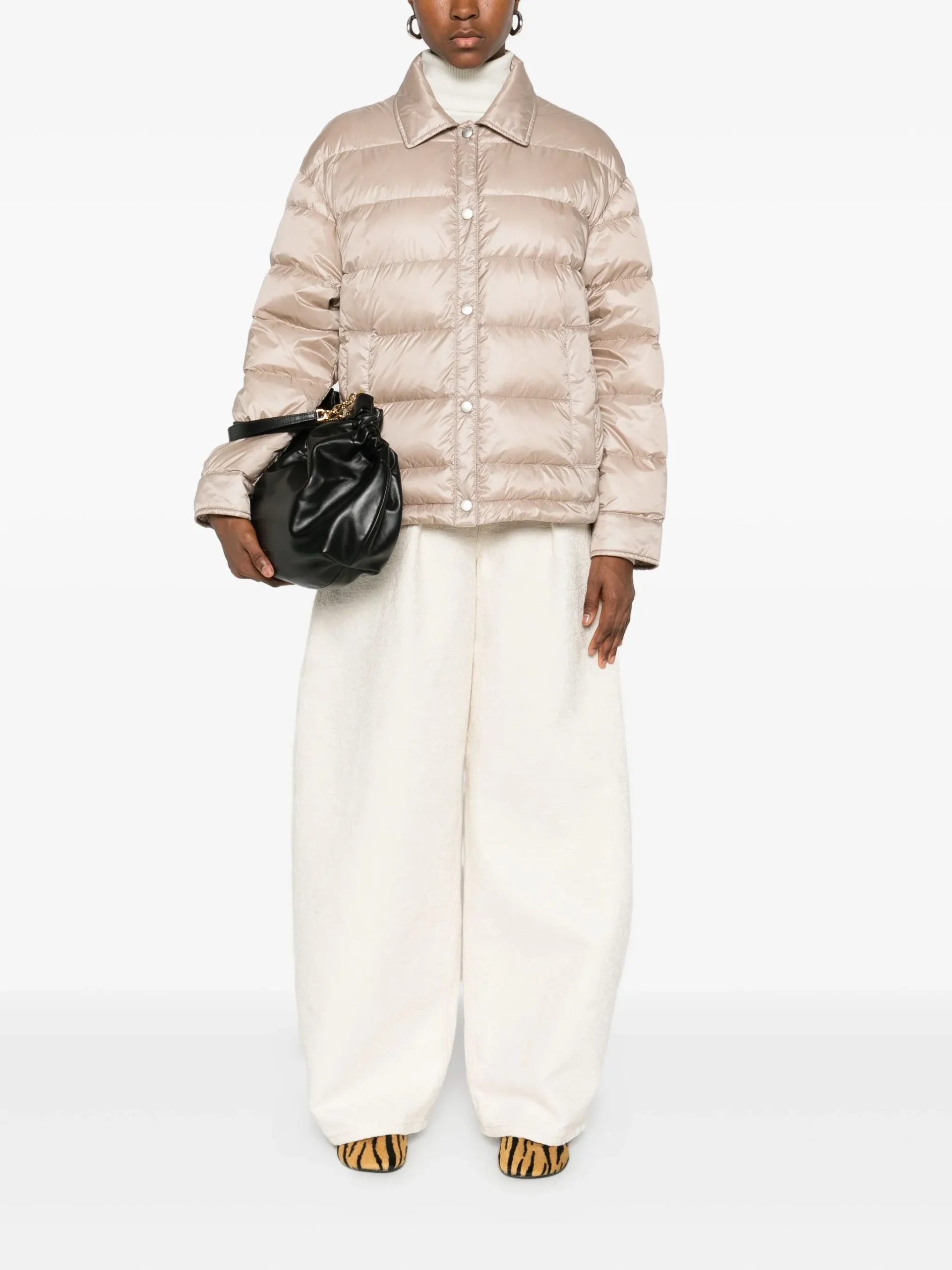 Jacheta Peserico Snap Fastening gri - imagine 2