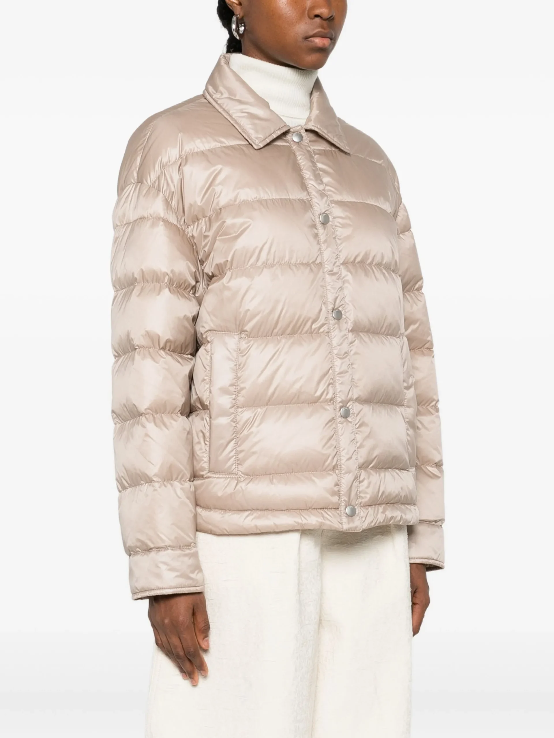 Jacheta Peserico Snap Fastening gri - imagine 5