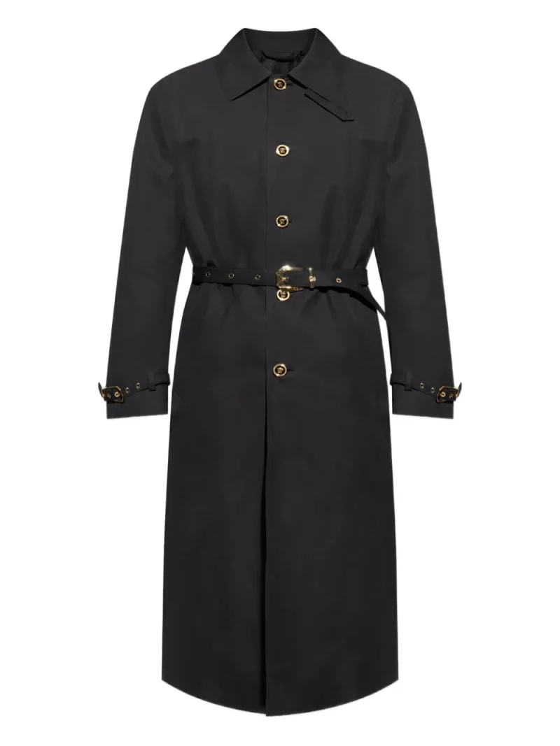 Jacheta Versace belted animal-print negru