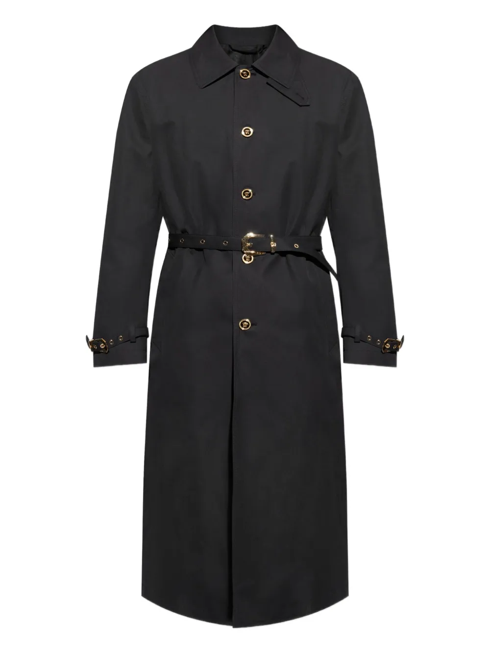 Jacheta Versace belted animal-print negru