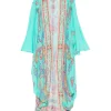 Kaftan Camilla bell-sleeve albastru