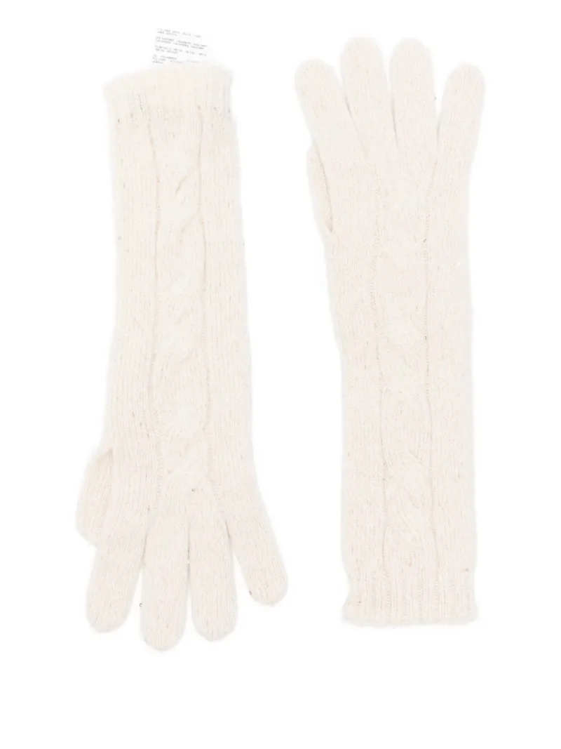 Manusi Gran Sasso Cable-Knit bej