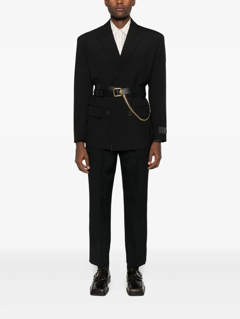 Alternative view of Pantaloni Balmain Pleated negru