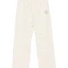 Pantaloni Casablanca Textured Logo-Patch Track ecru