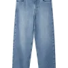Pantaloni denim Axel Arigato The Twill Embroidered-Logo albastru