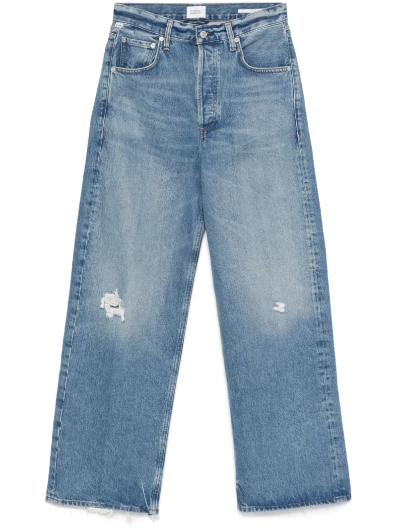 Pantaloni denim Citizens of Humanity Ayla albastru