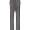 Pantaloni LouLou de Saison Pleated Elasticated-Waist Straight gri
