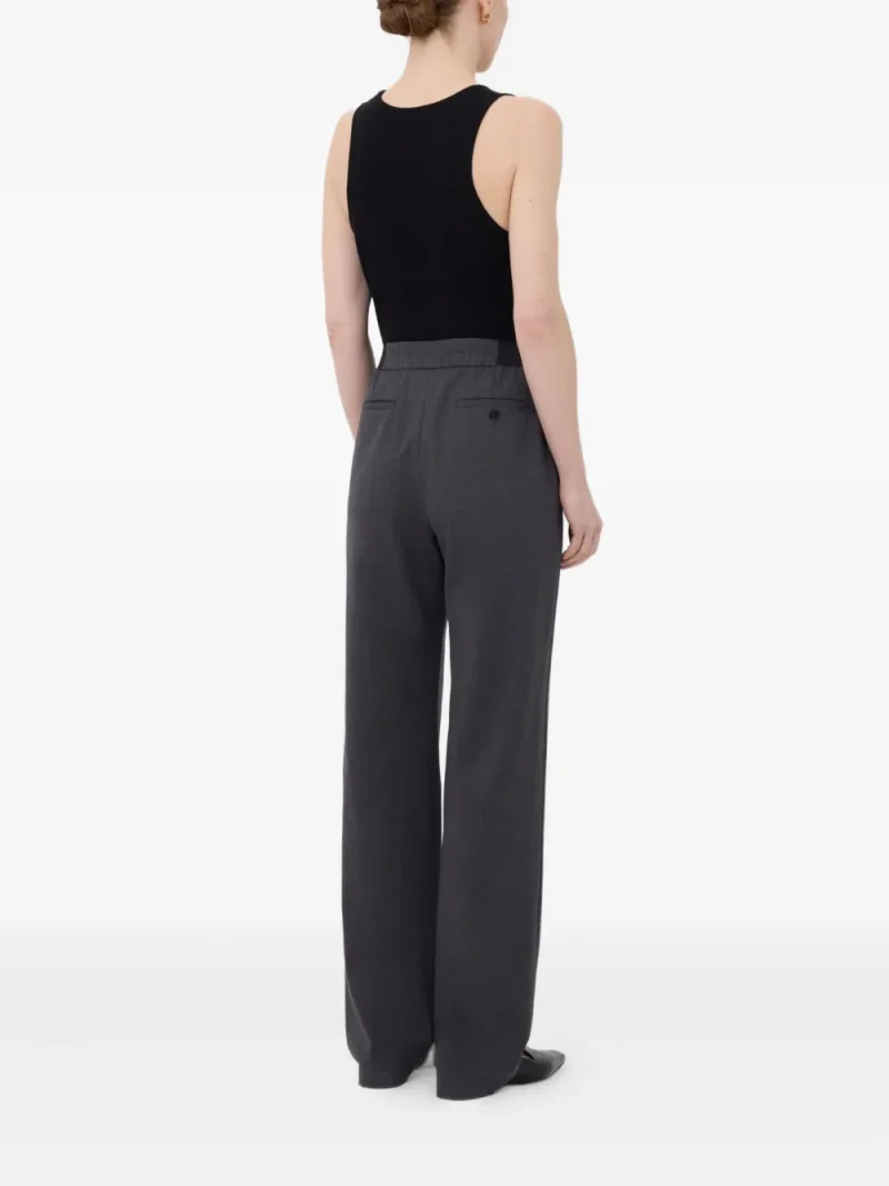 Alternative view of Pantaloni LouLou de Saison Pleated Elasticated-Waist Straight gri