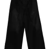 Pantaloni denim Juuin.J Pleated Cotton negru