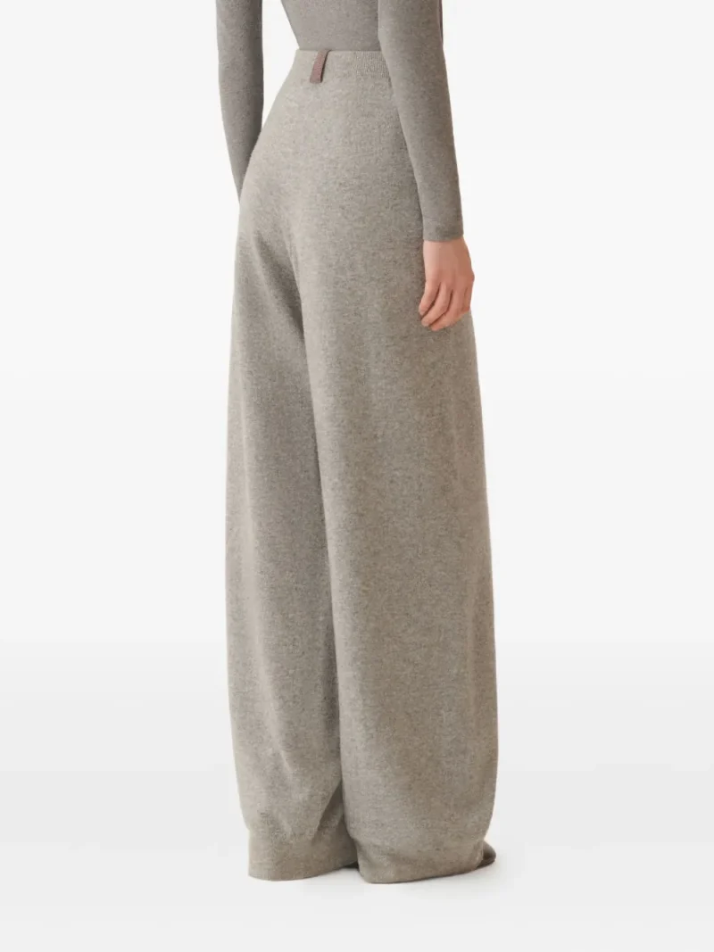 Alternative view of Pantaloni Fabiana Filippi Platinum Cashmere Wide-Leg gri