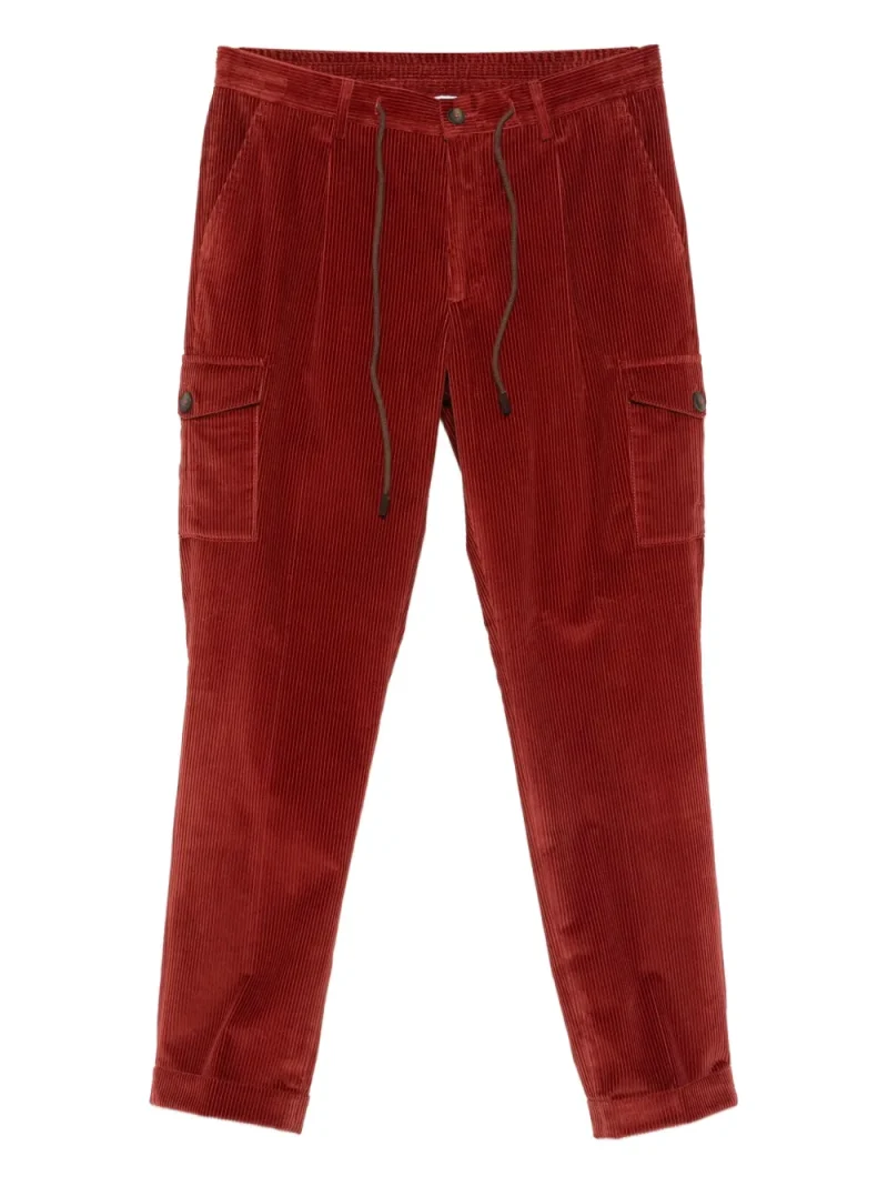 Pantaloni Gran Sasso Corduroy Cargo visiniu
