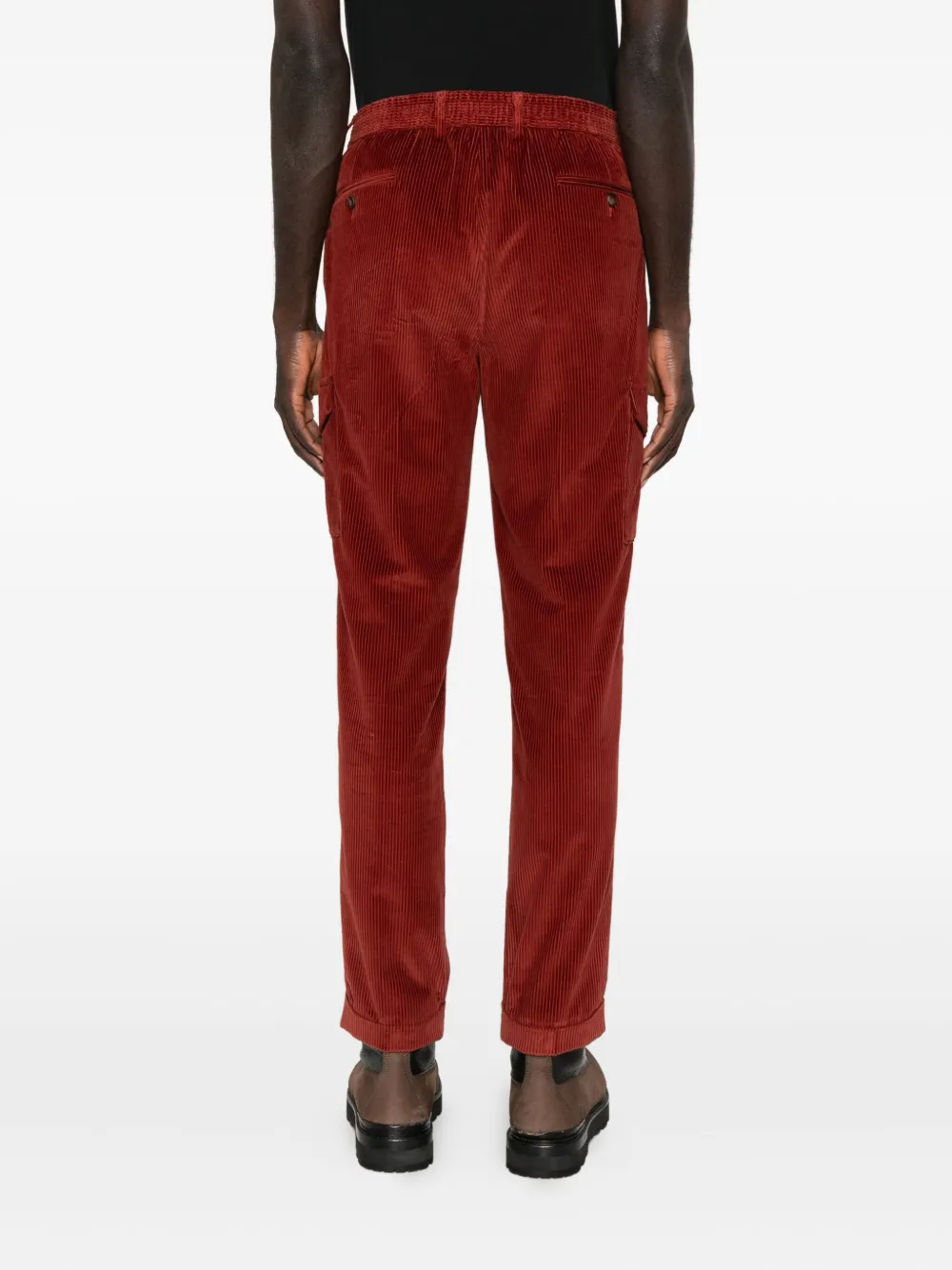 Pantaloni Gran Sasso Corduroy Cargo visiniu - imagine 2