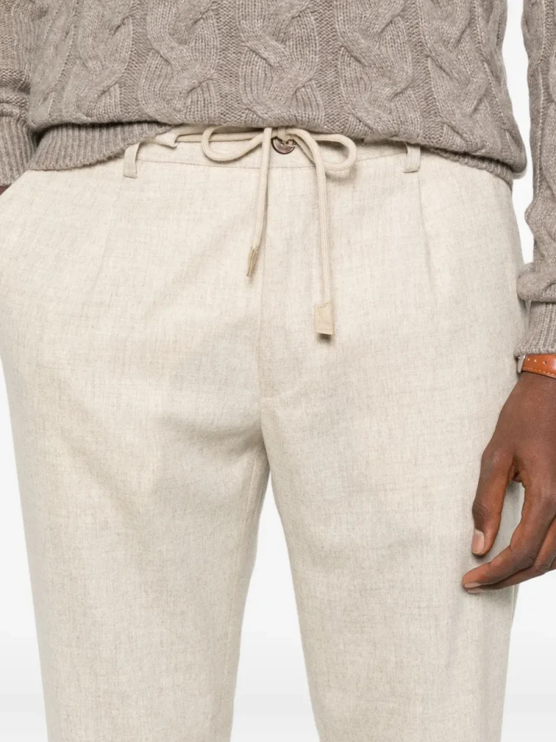 Pantaloni Gran Sasso Drawstring-Waist bej - imagine 5
