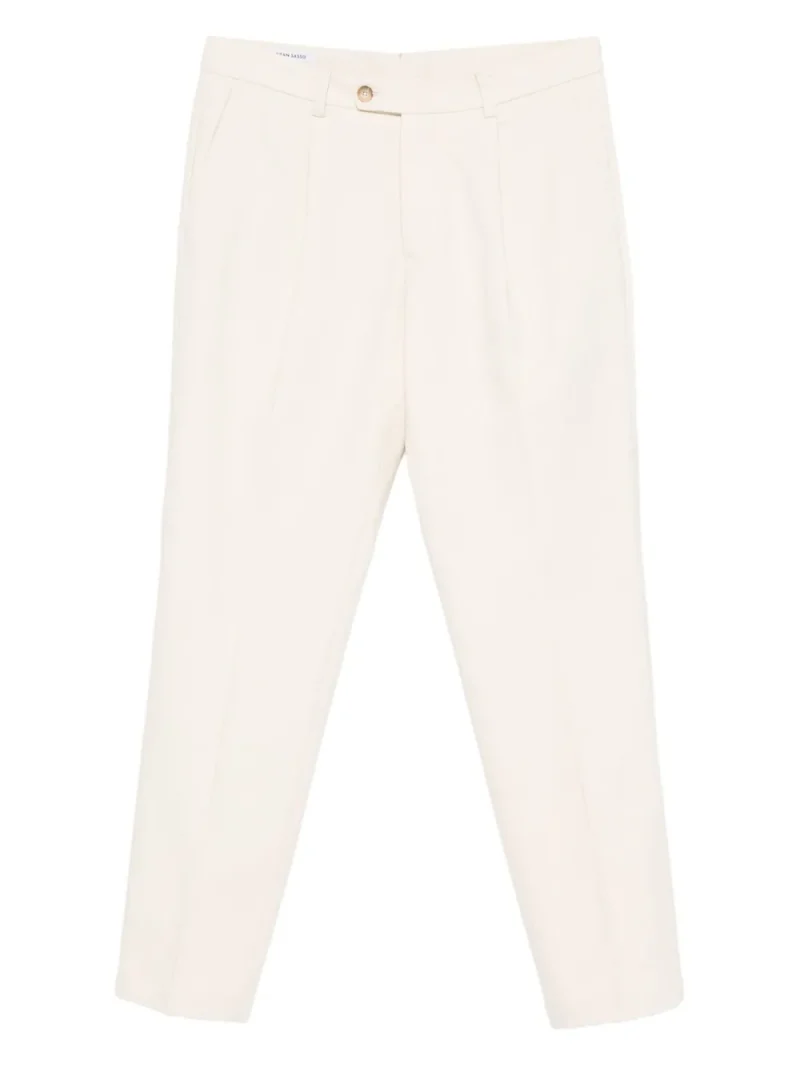 Pantaloni Gran Sasso Pleated Cotton bej
