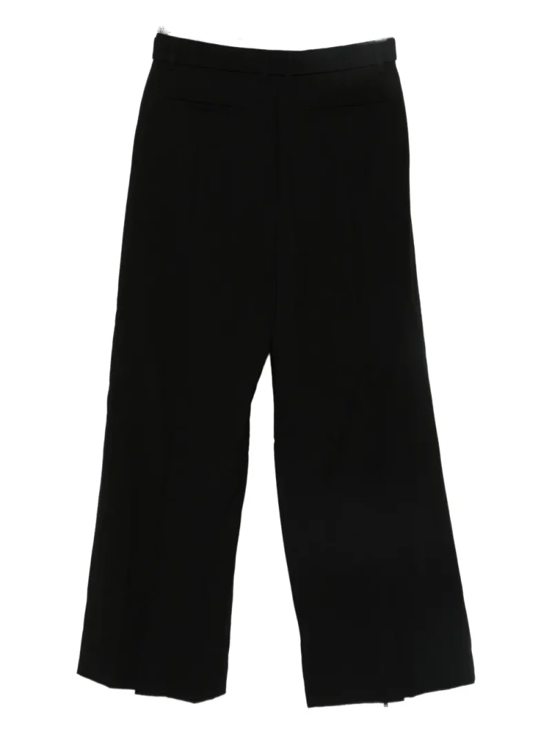 Alternative view of Pantaloni Juun.J Belted-Waist negru