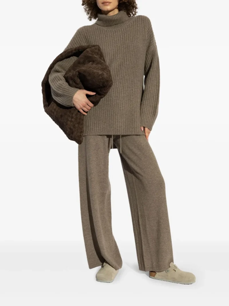 Pantaloni Lisa Yang Cashmere maro - imagine 3