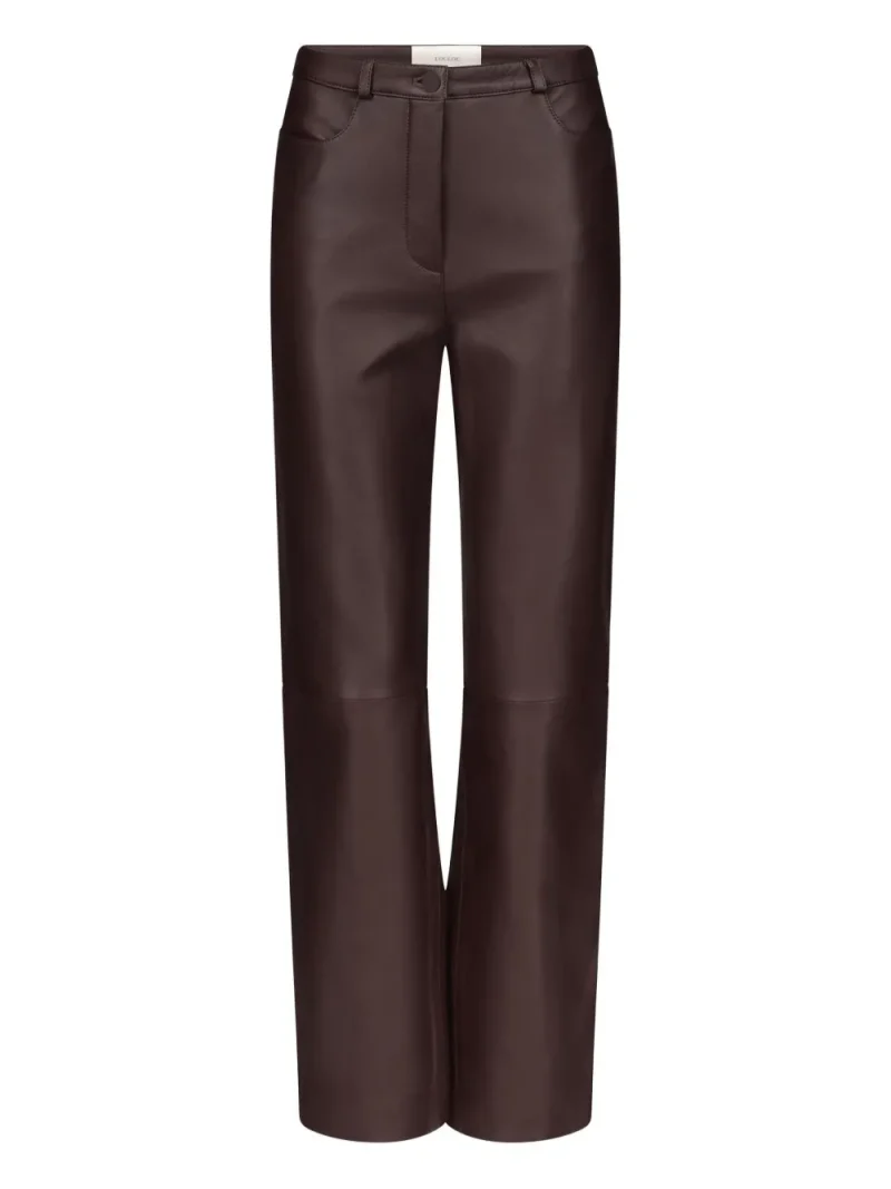 Pantaloni LouLou de Saison Cobe Leather maro