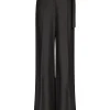 Pantaloni LouLou de Saison Pleated Buckle-Fastening negru