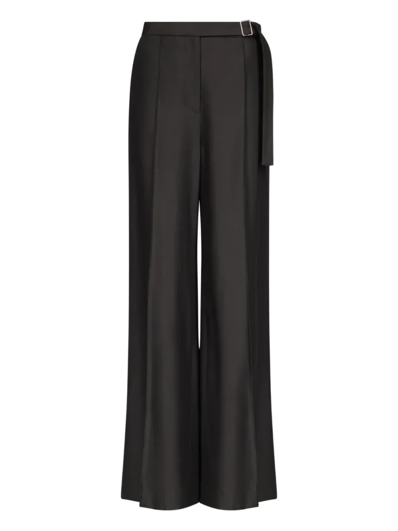 Pantaloni LouLou de Saison Pleated Buckle-Fastening negru