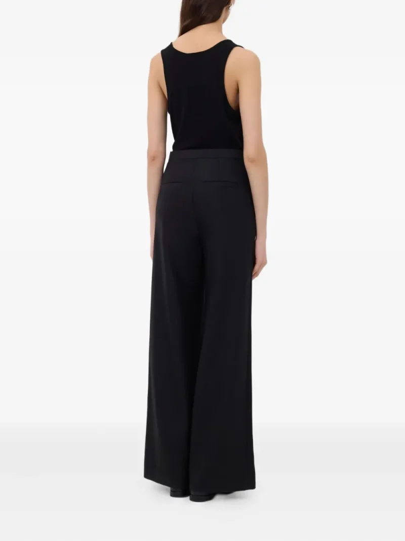 Alternative view of Pantaloni LouLou de Saison Pleated Buckle-Fastening negru