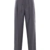 Pantaloni Rohe Drawstring-Waist Pleated gri