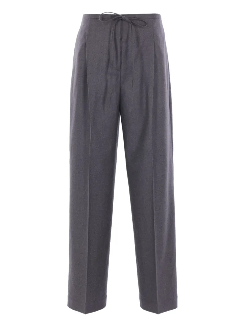 Pantaloni Rohe Drawstring-Waist Pleated gri