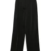 Pantaloni ROHE High-Waist Satin negru