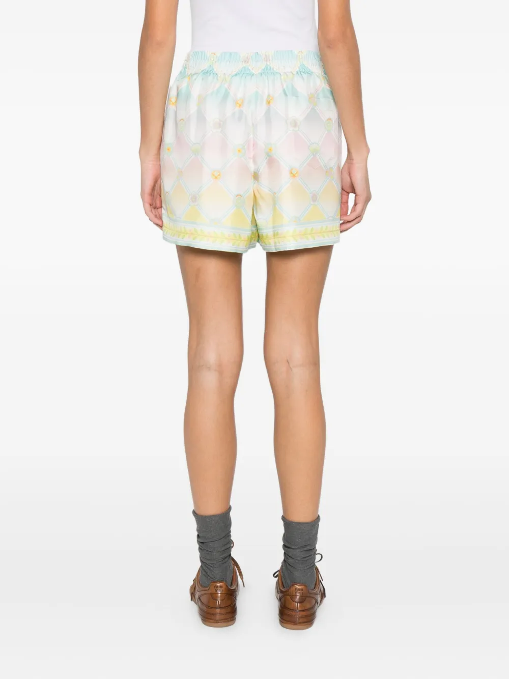 Pantaloni scurti Casblanca Diamond-Pattern multicolor - imagine 3