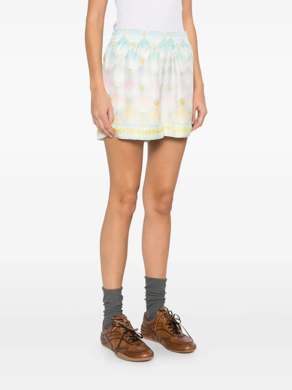 Pantaloni scurti Casblanca Diamond-Pattern multicolor - imagine 4