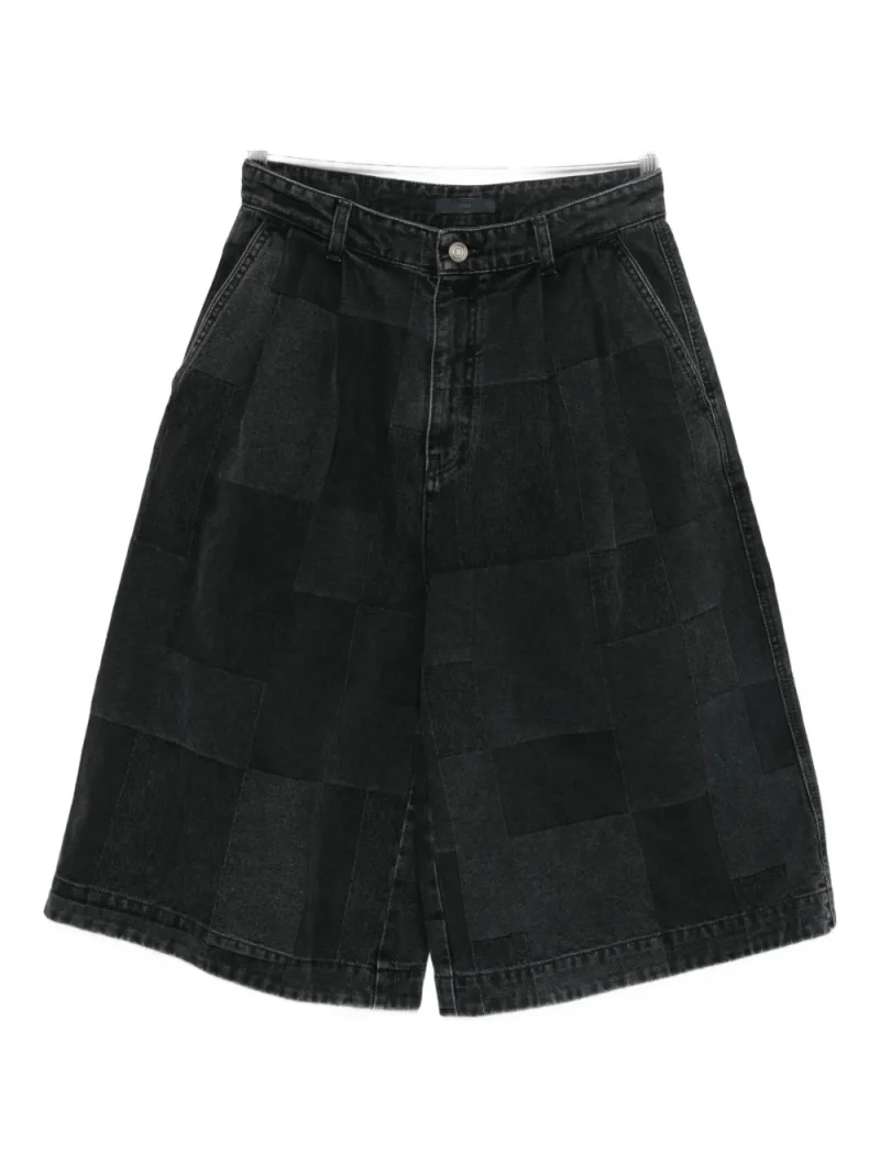Pantaloni scurti Juun.J Patchwork Bermuda negru