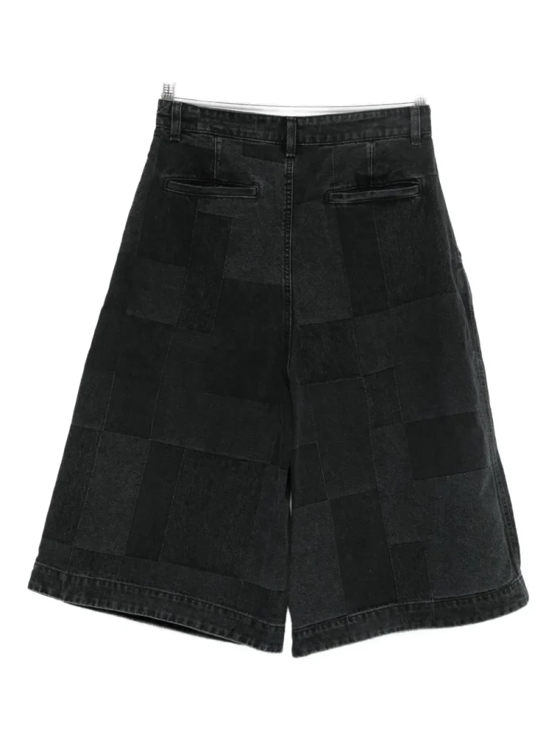 Alternative view of Pantaloni scurti Juun.J Patchwork Bermuda negru