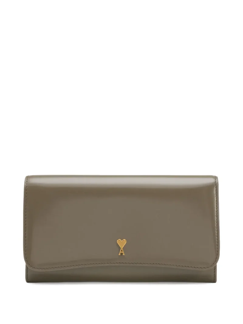 Portofel Ami Paris Paris Paris Continental Leather gri