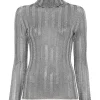 Pulover Fabiana FiIlippi Roll-Neck argintiu