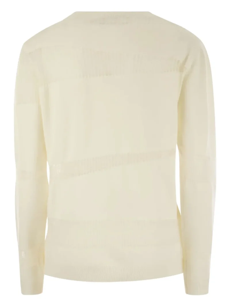 Alternative view of Pulover Fabiana Filippi Diagonal-Insert Long-Sleeves bej