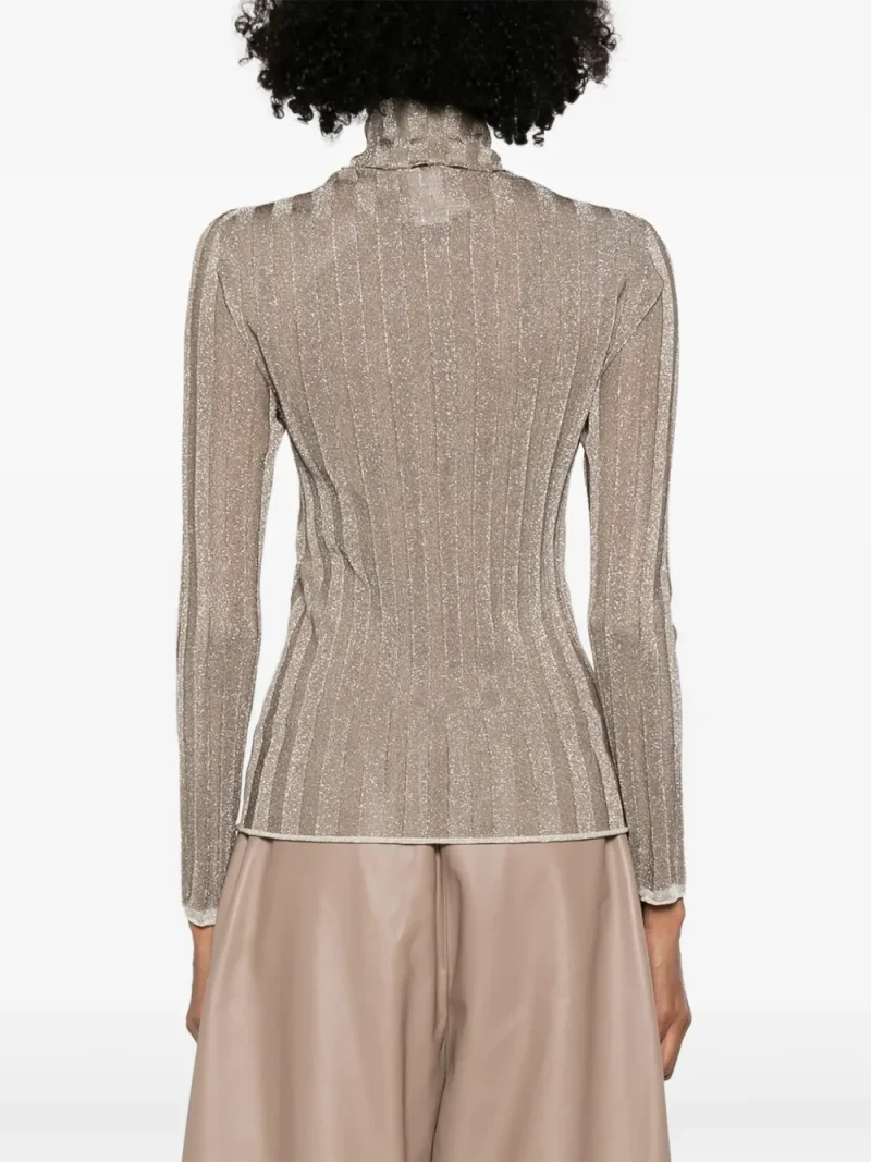 Alternative view of Pulover Fabiana Filippi Ribbed Roll-Neck auriu