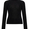 Pulover Fabiana Filippi Sequin-Embellished High-Neck negru
