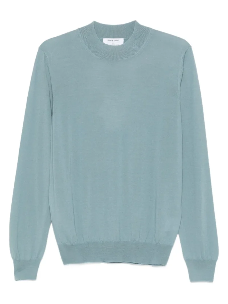 Pulover Gran Sasso Crew-Neck albastru