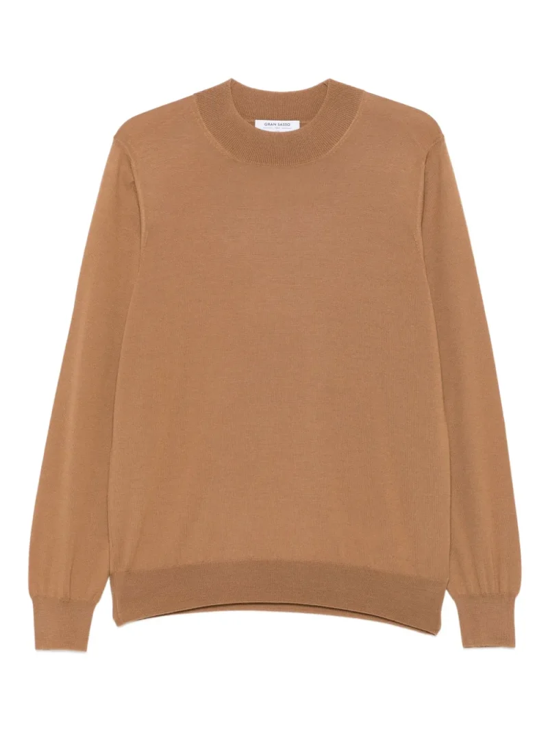 Pulover Gran Sasso Crew-Neck maro