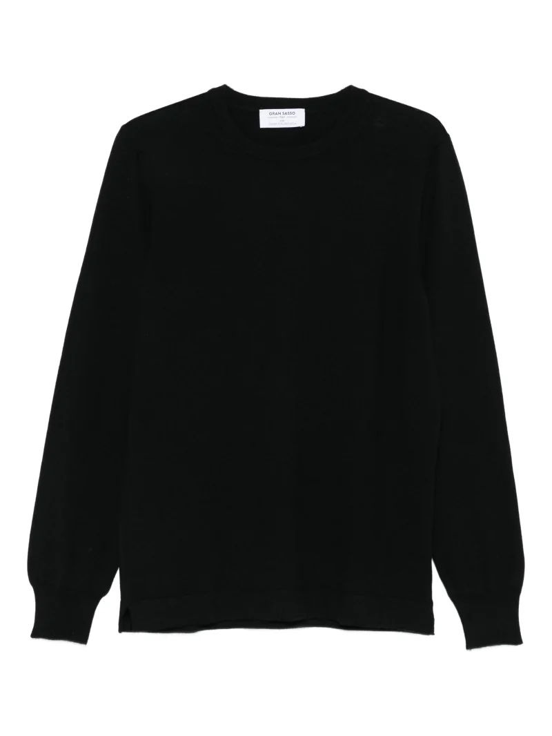 Pulover Gran Sasso crew-neck negru