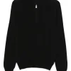 Pulover Gran Sasso Half-Zip Wool negru