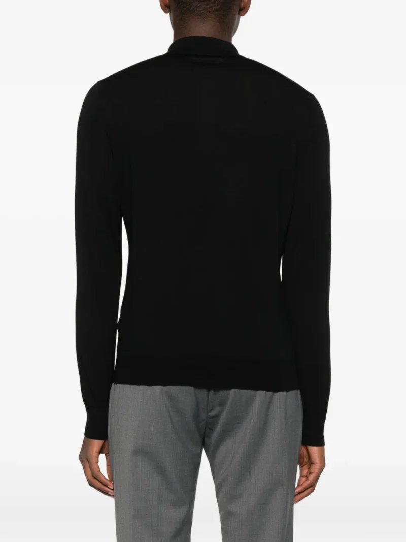 Alternative view of Pulover Gran Sasso Half-Zip Wool negru