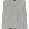 Pulover Gran Sasso V-Neck gri