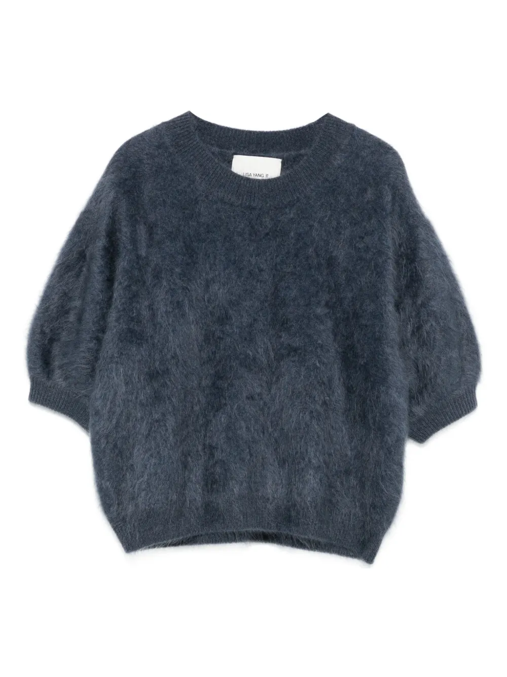 Pulover Lisa Yang Puff-Sleeve Cashmere bleumarin