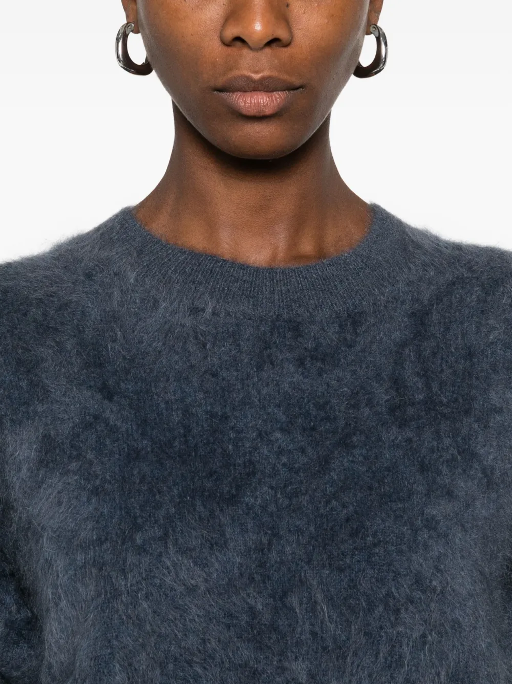 Pulover Lisa Yang Puff-Sleeve Cashmere bleumarin - imagine 5