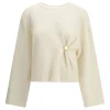 Pulover Loulou de Saison Draped ecru
