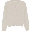 Pulover Peserico cable-knit v-neck gri