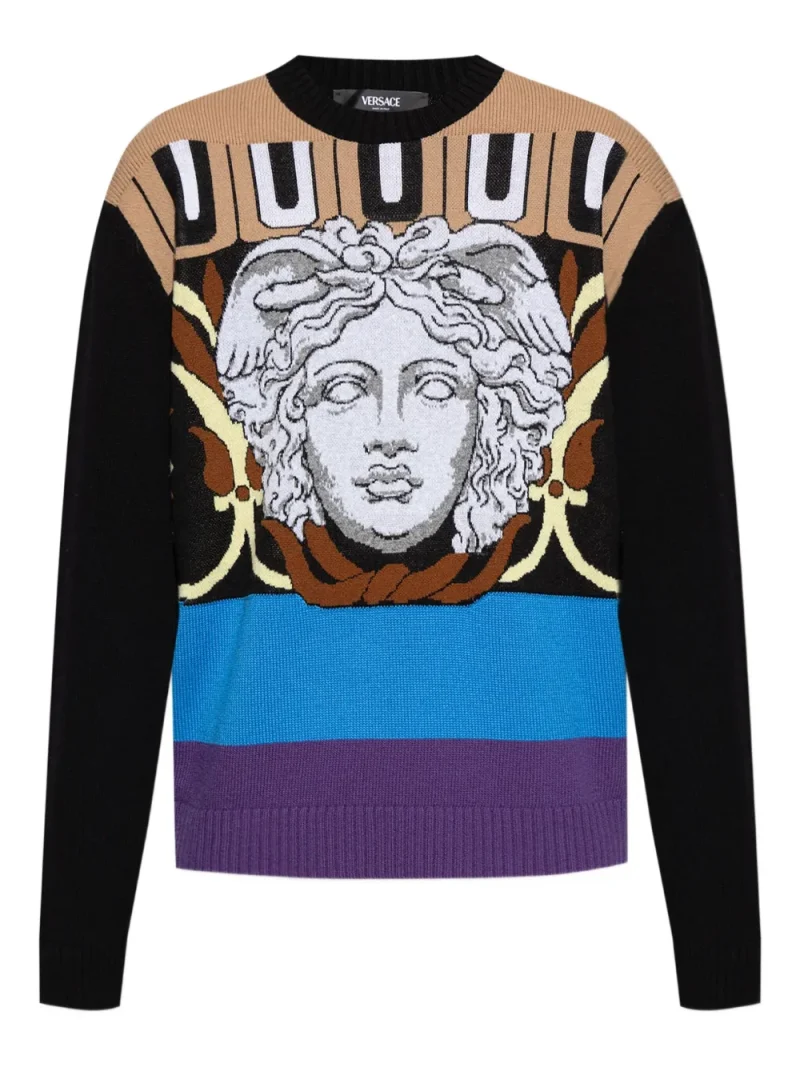 Pulover Versace Medusa Head wool multicolor