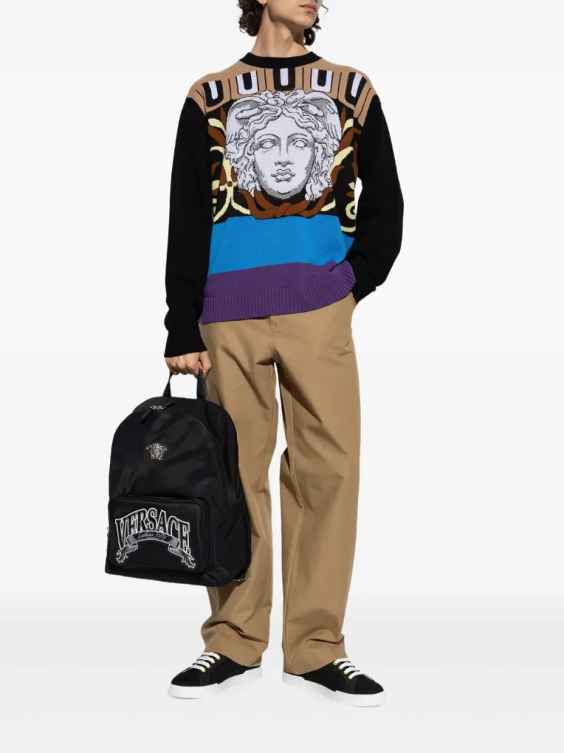 Alternative view of Pulover Versace Medusa Head wool multicolor